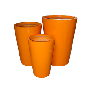 Juego de 3 macetas de fibra de vidrio de tamaño personalizado fácilmente movibles, decoración del hogar de bajo precio para jardín directamente de la fábrica de Vietnam - Product Image 3