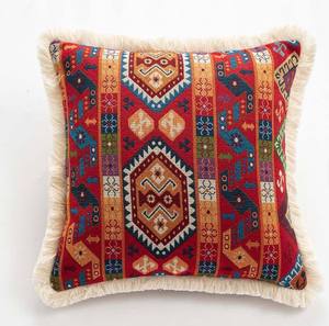 Vintage Kilim Hand Woven Jute <b>Throw</b> <b>Pillow</b> Cover Customizable Luxury Striped Eco-Friendly Anti-Static Washable Rustic Pattern - Product Image 3
