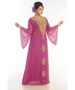 Vestido caftán árabe moderno para mujer vestido de novia - Product Image 3