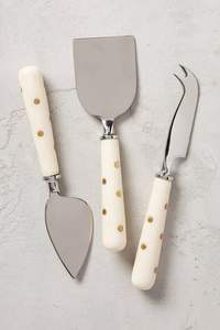 Ensemble de 4 couteaux à fromage en résine et acier inoxydable de style américain pour le serveur de pizza à fromage Couteaux à fromage de cuisine de vente à chaud - Product Image 3