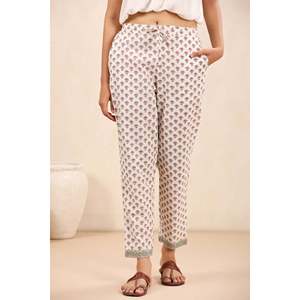 Pantalon décontracté en coton pour femme, respirant, froissé, taille basse, élastique, 3XL - Product Image 1