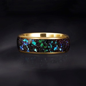 แหวนเงินแท้ 925 ประดับโอปอลกาแล็กซี่เปล่งประกาย ได้รับการรับรองจาก IGI สำหรับโอกาสวันครบรอบและงานปาร์ตี้ - Product Image 1