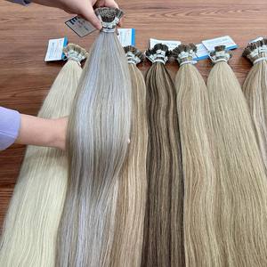 Vente en gros d'extensions de cheveux humains 100% pointe de kératine de haute qualité I pointe cheveux facile à attacher droit diverses couleurs prix usine - Product Image 1