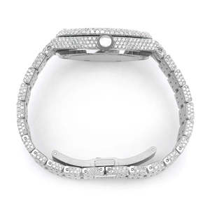 Montre en acier inoxydable avec quartz et moissanite de luxe pour Phantom - Product Image 4