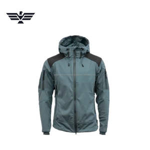 Chaqueta Táctica de Invierno para Hombre, de Softshell, Delgada, con Cierre Frontal, Cuello Alto, Resistente al Viento, para Actividades al Aire Libre, Estilo Urbano, Liso, Teñido, de Lona - Product Image 5