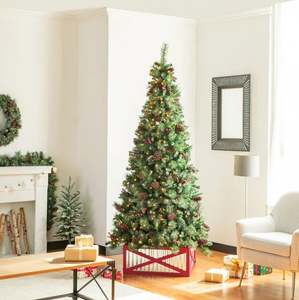 Collier d'arbre en fer et bois design élégant décoration de noël support d'arbre décor d'inspiration chic pour la maison fête de noël du nouvel an - Product Image 4