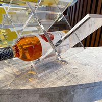 Casier à vin comptoir treillis autoportant 5 bouteilles porte-vin moderne Transparent acrylique plastique autonome stockage de table