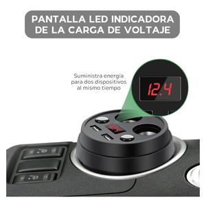 Cargador de Coche Digital Multi-Contacto para 2 Encendedores - Colores Surtidos - Product Image 5