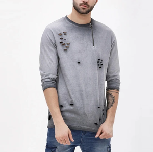 Breathable Wholesale Solid Acid <b>Wash</b> Distressed 100% Cotton Eco-Friendly Oxford Fabric T-Shirts Customized Logo Printed OEM 2026 - Product Image 5