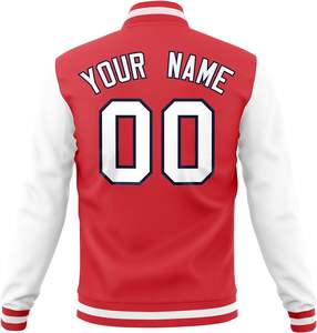 Chaqueta Varsity Unisex de Lana de Alta Calidad, Diseño Reversible Personalizado, Informal, de una Sola Pieza, Delgada, con Botones, para Invierno, Servicio OEM - Product Image 2