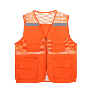High Quality <b>Vests</b> Hi Vis Safety 100% Polyester Safety Workwear <b>Reflective</b> Regular Fit High Visibility Work Wear <b>Vests</b> for Men - Product Image 1