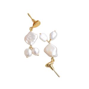 Clous en laiton avec pierres précieuses en gros, perles naturelles, pierres semi-précieuses, finition plaquée or 18 carats, motif unique de créateur, parfait - Product Image 6