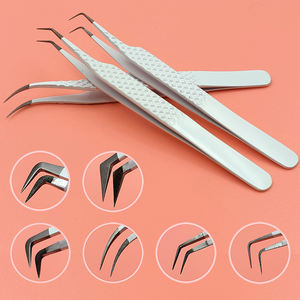 Pinzas para pestañas, pinzas de etiqueta privada, aplicador de pestañas con tijeras rosas para bebés, pinzas rosas para pestañas - Product Image 4