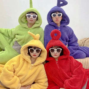 Costume de cosplay unisexe pour adultes, personnage Teletubbies, robot LED, coton, trench, bandeau en cuir, chemise à motif de personnage, robes - Product Image 4