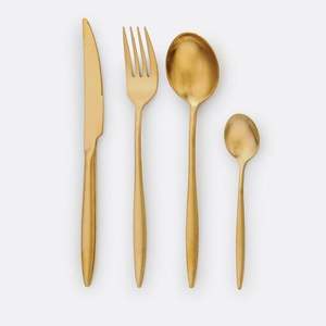 Ensemble de couverts en métal en acier inoxydable de qualité supérieure pour une décoration de cuisine confortable et des repas de fête - Product Image 2