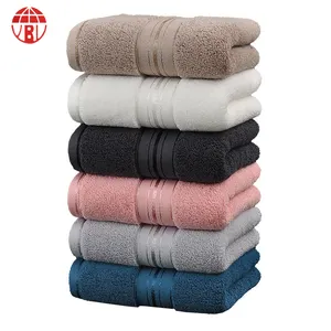 Wholesale towels bath 100otton hotel pink towel sets hotel luxury absorbent dobby bordered bath towel wholesale