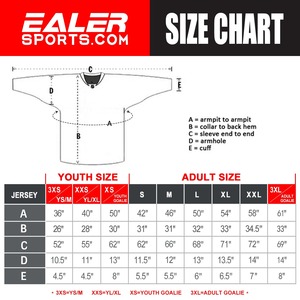 EALER H900 EF Series Maillot d'entraînement de hockey sur glace vierge pour hommes et garçons-Senior et junior-Adultes et jeunes - Product Image 6