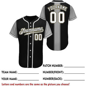 Maillot de baseball personnalisable avec broderie, séchage rapide, polyester, grande taille, ample, respirant, col en V, manches courtes - Product Image 4