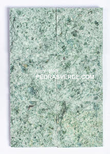 Azulejos de piscina de piedra volcánica Sukabumi, diseño cuadrado rústico verde, alta resistencia a la erosión antiácida, tamaño personalizado para hoteles divididos - Product Image 5