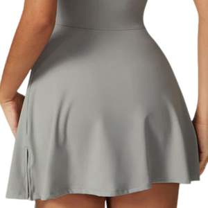 Women Sleeveless One Piece Jumpsuit With Wrap Skirt <b>Detail</b> Stretch Fit Bodycon Casual Streetwear Outfit - Product Image 6