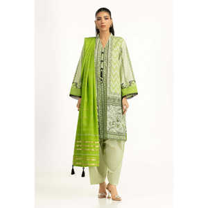 Traje de Satén Estampado con Lurex Jacquard de 3 Piezas IUSTKSD-1356 - Product Image 5