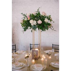 Centro de mesa de metal bellamente diseñado para hogares modernos y centro de mesa con acabado recubierto de polvo negro - Product Image 2