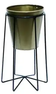 Maceta moderna para el jardín del hogar para la sala de estar Macetas de metal Color negro acabado con material de alta calidad logotipo personalizado - Product Image 5