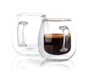 गर्म बेच डबल दीवारों ग्लास अछूता एस्प्रेसो फ्रेंच कॉफी के कप