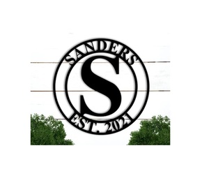 Personnalisé Nom de Famille Métal Extérieur Signe Monogramme Jardin Porte Cintre Initiale Split Lettre Métal Mur Art Décor Cadeau De Mariage - Product Image 6