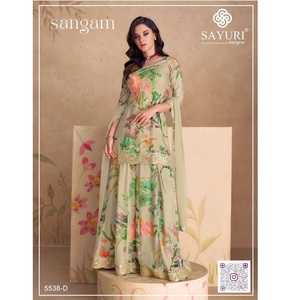 ชุดคุर्ติผ้าฝ้ายพิมพ์ลายบล็อกคุณภาพพรีเมียมสำหรับผู้หญิง ลุคทันสมัย ผู้จัดจำหน่ายเสื้อผ้า มีจำหน่ายจำนวนมาก - Product Image 1