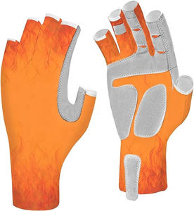 Por encargo UPF 50 + SPF 50 + UV guantes de protección solar sin dedos suave vela caza deporte pesca guantes fabricante - Product Image 5