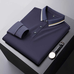 Tendencia caliente personalizada Otoño Invierno Golf de manga larga para Polos para hombres Fabricante al por mayor Patrón sólido - Product Image 5