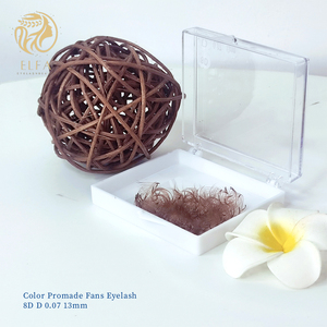 ขนตาปลอม Promade Fans Lash ผลิตจากเส้นใย PBT ของเกาหลี ทำด้วยมือ ให้ความรู้สึกเป็นธรรมชาติ นุ่ม งอนแบบไขว้ ยาว หนา ใช้สำหรับแต่งหน้า - Product Image 1