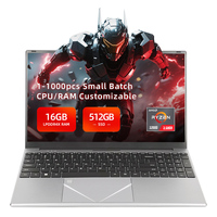 2025 baru 15.6 inci fitur ultra tipis 16GB memori 512GB SSD nirkabel Panel IPS Laptop untuk penggunaan pribadi