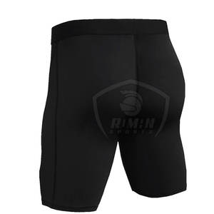 Men's Gym Fitness Compression <b>Shorts</b>-Solid Pattern OEM Service Customizable Size & Color Durable Spandex/Polyester Material - Product Image 4