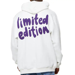 เสื้อมีฮู้ดรุ่นไลท์เวทสไตล์ลำลองเสื้อมีฮู้ดแบบผ่าข้างพิมพ์ลายหน้าจอ3D พัฟ100% เสื้อมีฮู้ดแบบสวมหัวโอเวอร์ไซส์ - Product Image 3