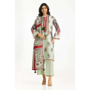 IUSTKSD-1238 Traje Casual de 3 Piezas con Estampado Floral Transpirable - Product Image 3