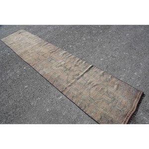 พรมขนสัตว์สีเบจแนววินเทจ11.6ft 2.4 x ดีไซน์การเย็บปะติดปะต่อกันทรงเรขาคณิตสำหรับห้องนั่งเล่นสี่เหลี่ยมผืนผ้าลายแอบสแตรกต์ลาเท็กซ์โพลีเอสเตอร์ - Product Image 3