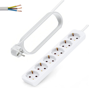 Regleta de 6 Enchufes con Interruptor 16A/250V 3680W 1.5/3/5m de Longitud Color Blanco Don Feliz Fabricada en China - Product Image 2