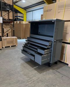 55 Premium 11 <strong>Drawer</strong> Double Bay 1200 lb <strong>Tool</strong> <strong>Box</strong> Matte Black ATLAS Auto Equipment - Product Image 2