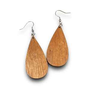 Pendientes de empalme de resina de madera más vendidos, venta al por mayor, nicho asimétrico exagerado, pendientes Retro de resina de gota de madera de alta calidad - Product Image 2