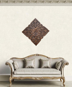 Panneau de décoration murale en bois Plaque murale en bois sculpté à la main panneau de sculpture sur bois pour la décoration intérieure - Product Image 6