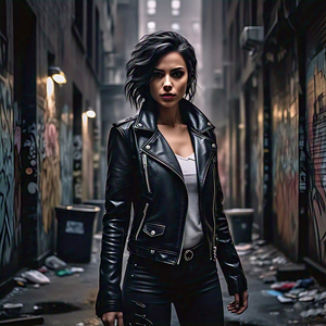 Chaqueta de cuero para mujer, abrigo de moto de cuero a la moda, abrigo básico de cuero para motocicleta con cuello vuelto para mujer - Product Image 2