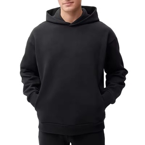 Manufacturer's Bulk Heavyweight Fleece Hoodie for Men Thick Cotton Oversize Pullover Custom Plain Dyed Sweatshirt for Autumn - Product Image 2