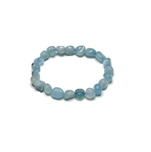 High Quality <b>Bracelet</b> Indian Aquamarine Tumbled Crystal <b>Bracelet</b> Natural Gemstone Jewelry Men and Women Gift Energy Meditation - Product Image 3