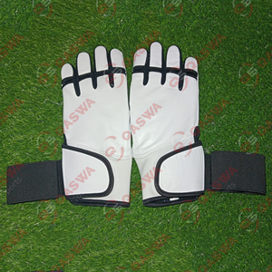 Sangle Manchette Couleur blanche et noire Gants de frappe de baseball réglables et confortables Gants de baseball et de softball abordables - Product Image 1