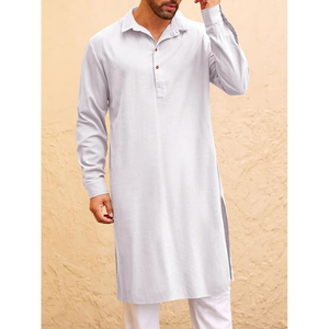 ชุดเสื้อกางเกงชิกันคาริปักลายสำหรับผู้ชายมุสลิมชุดเสื้อแบบดั้งเดิมแนวชนเผ่า - Product Image 4