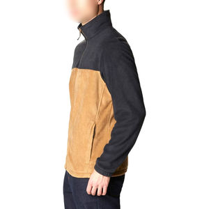 Logo personnalisé couleur unie veste d'hiver fermeture éclair ample capuche surdimensionné à manches longues Sherpa manteau d'hiver polaire veste pour hommes - Product Image 3