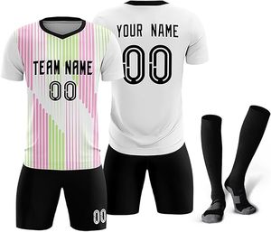 Uniforme de Fútbol Personalizado de Alta Calidad para Hombre, Conjunto Transpirable con Cuello en V, Ropa Deportiva de Verano para Equipos de Fútbol, Servicio OEM - Product Image 4