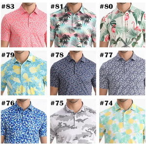 เสื้อโปโลลําลองแขนสั้นโลโก้ที่กําหนดเองของผู้ชายคุณภาพสูงสุดทําจากสแปนเด็กซ์โพลีเอสเตอร์ถักพิมพ์ - Product Image 4